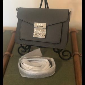 New MCM Small Patricia Chain Leather Crossbody Bag